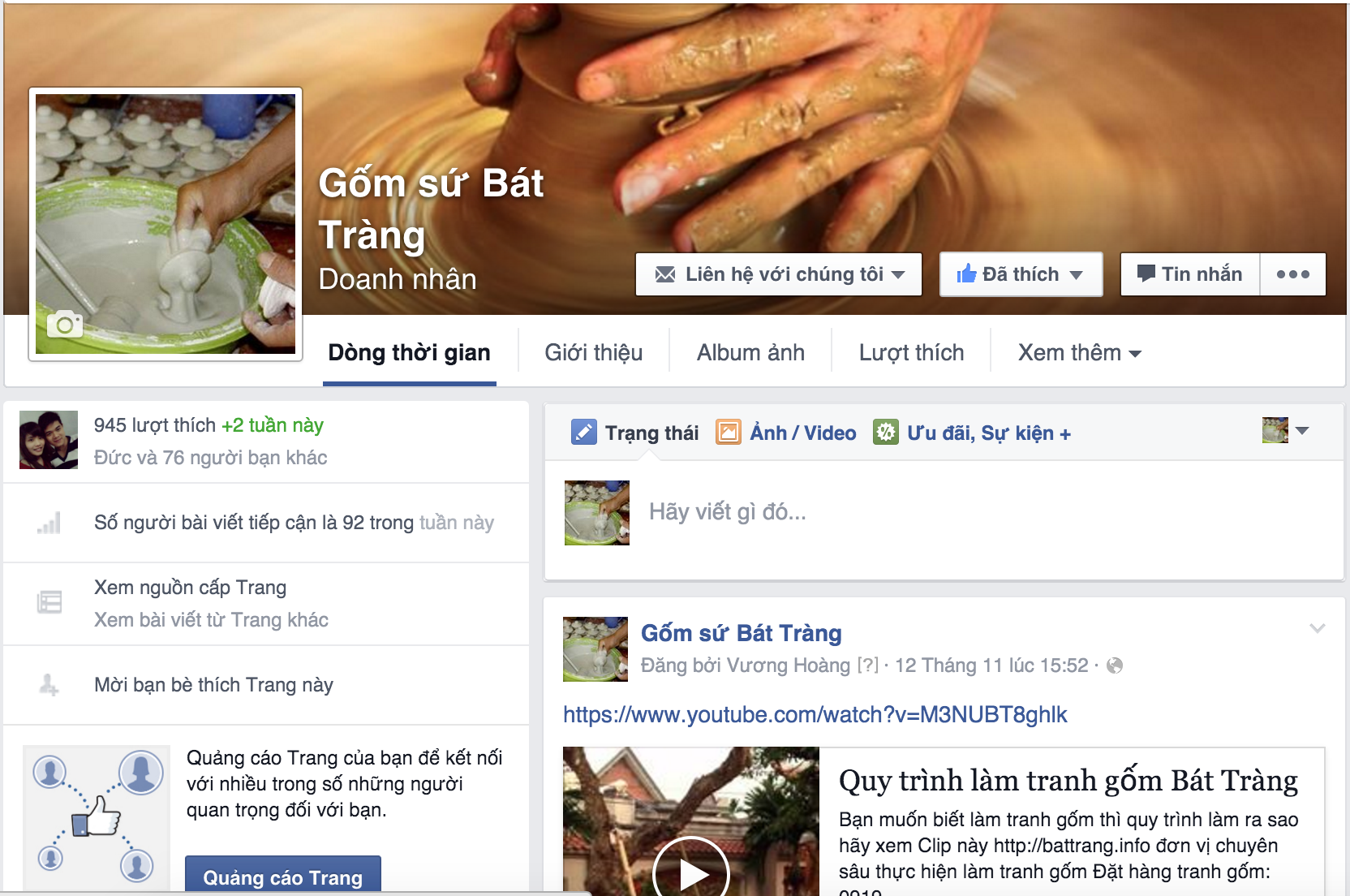 facebook của bát tràng